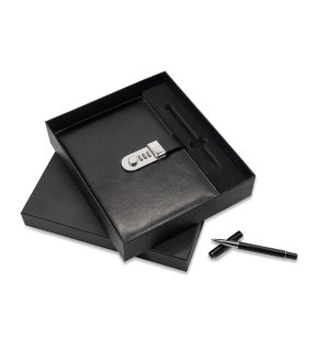 Zestaw notes z szyfrem i długopis Windsor - R02336